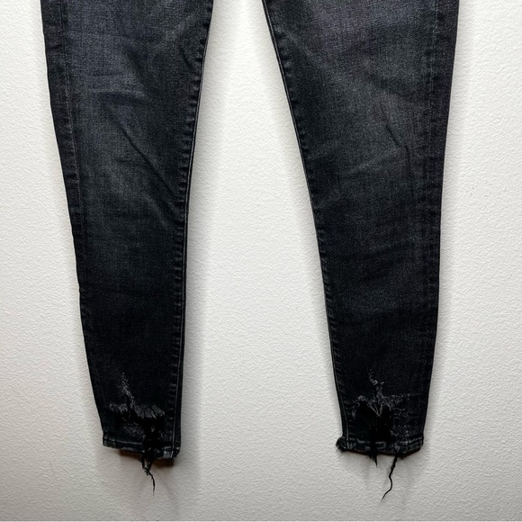 AGOLDE Sophie High Rise Crop in Temple Black Distressed Size 24 - Picture 7 of 12
